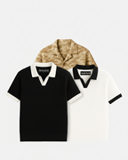 Pack Of 3 (Black Johnny Collar, White Johnny Collar & Brown Camouflage)