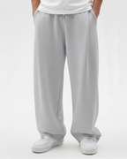 Heather Grey Straight Baggy Trouser