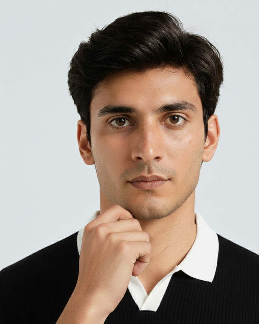 Knitted Black Johnny Collar