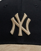NY Beige/Black Suede Cap