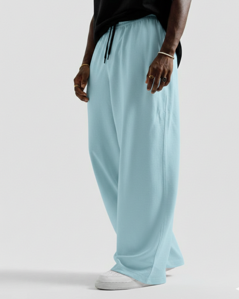 Ice Blue Straight Baggy Trouser