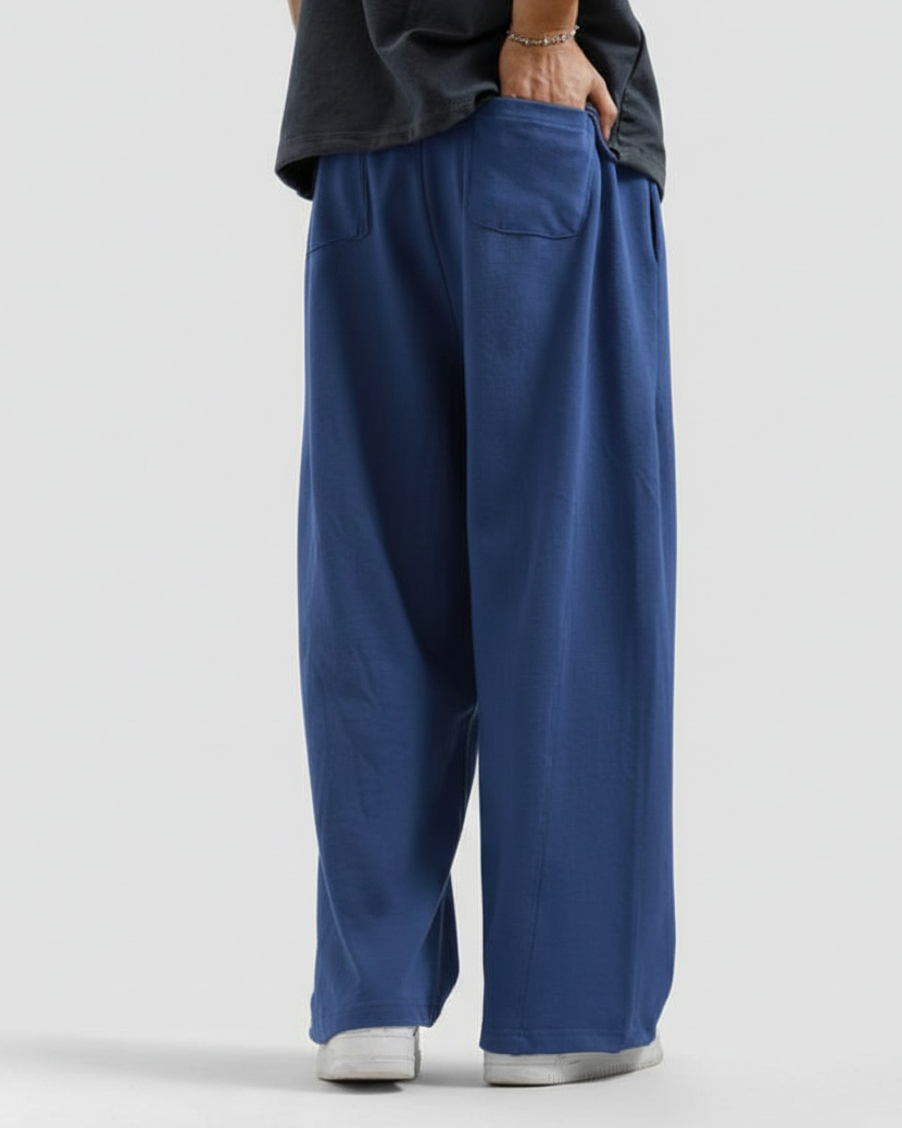 Royal Blue Straight Baggy Trouser