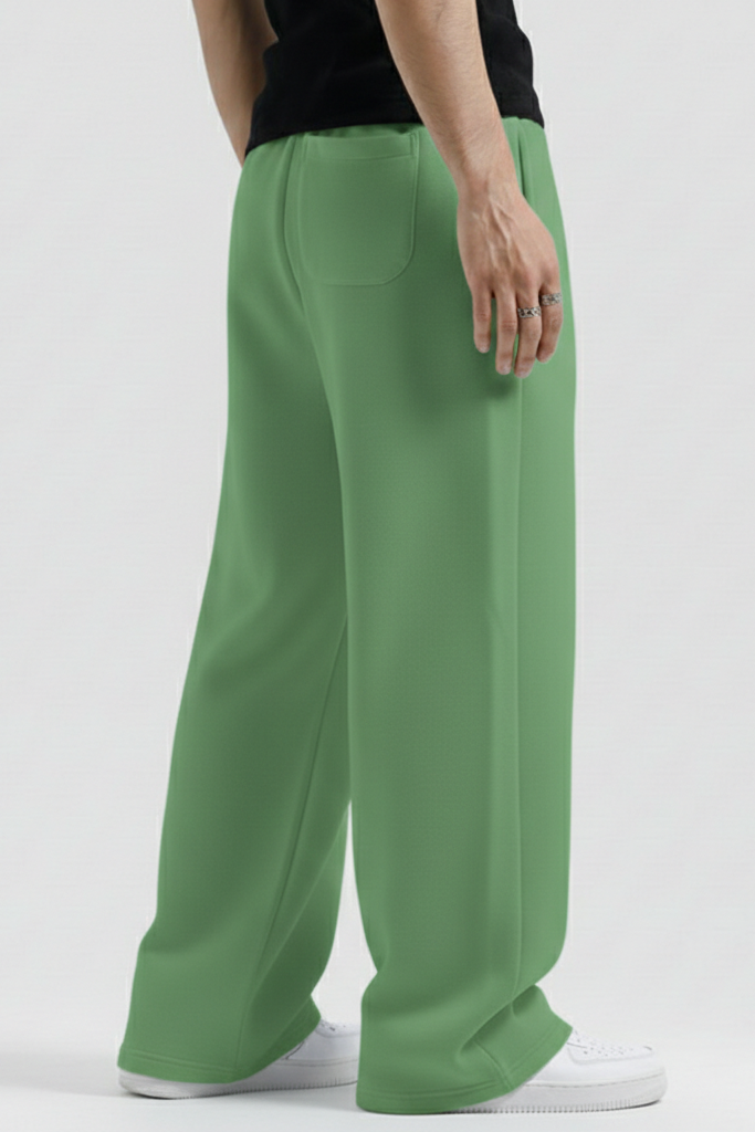 Teal Green Straight Baggy Trouser