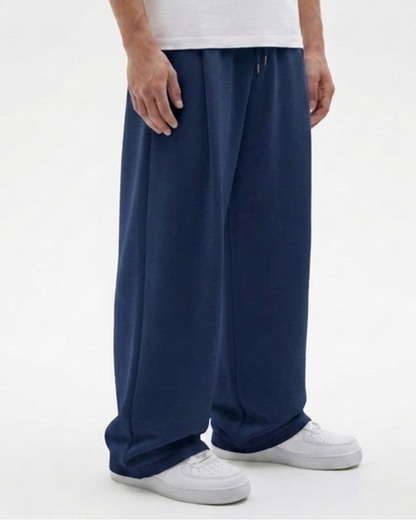 Navy Blue Straight Baggy Trouser