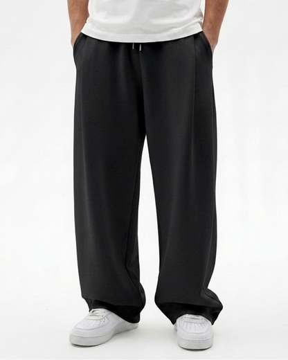 Black Straight Baggy Trouser