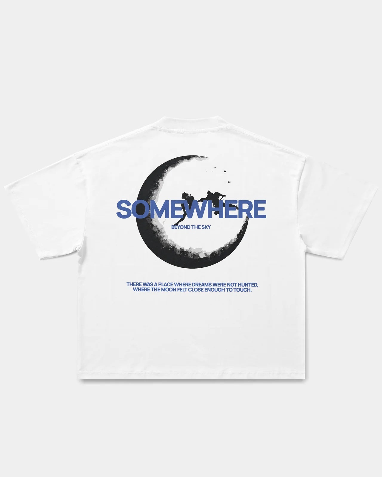 Some Where Oversized Boxy-Fit T-shirt (White)