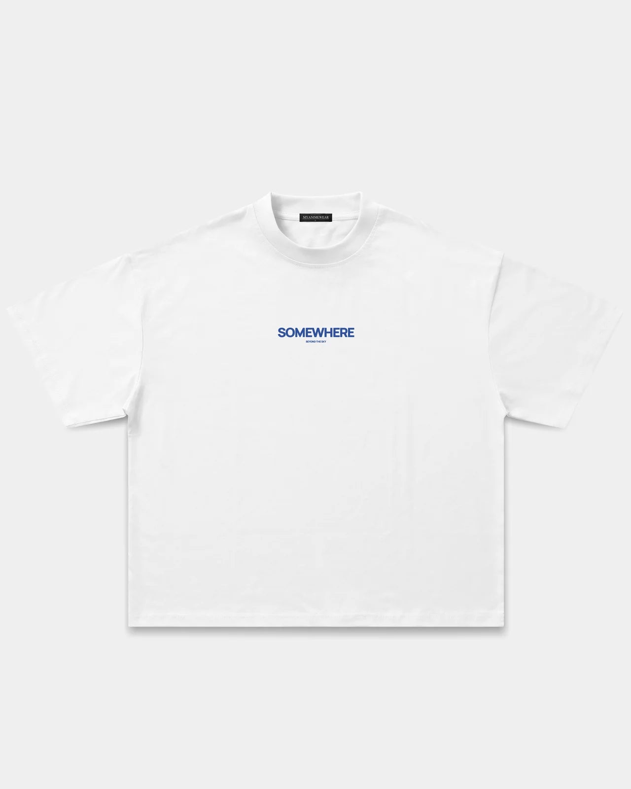 Some Where Oversized Boxy-Fit T-shirt (White)