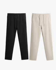 Pair Of 2 Black & Beige Trouser