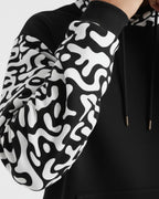 Black Pattern Hoodie