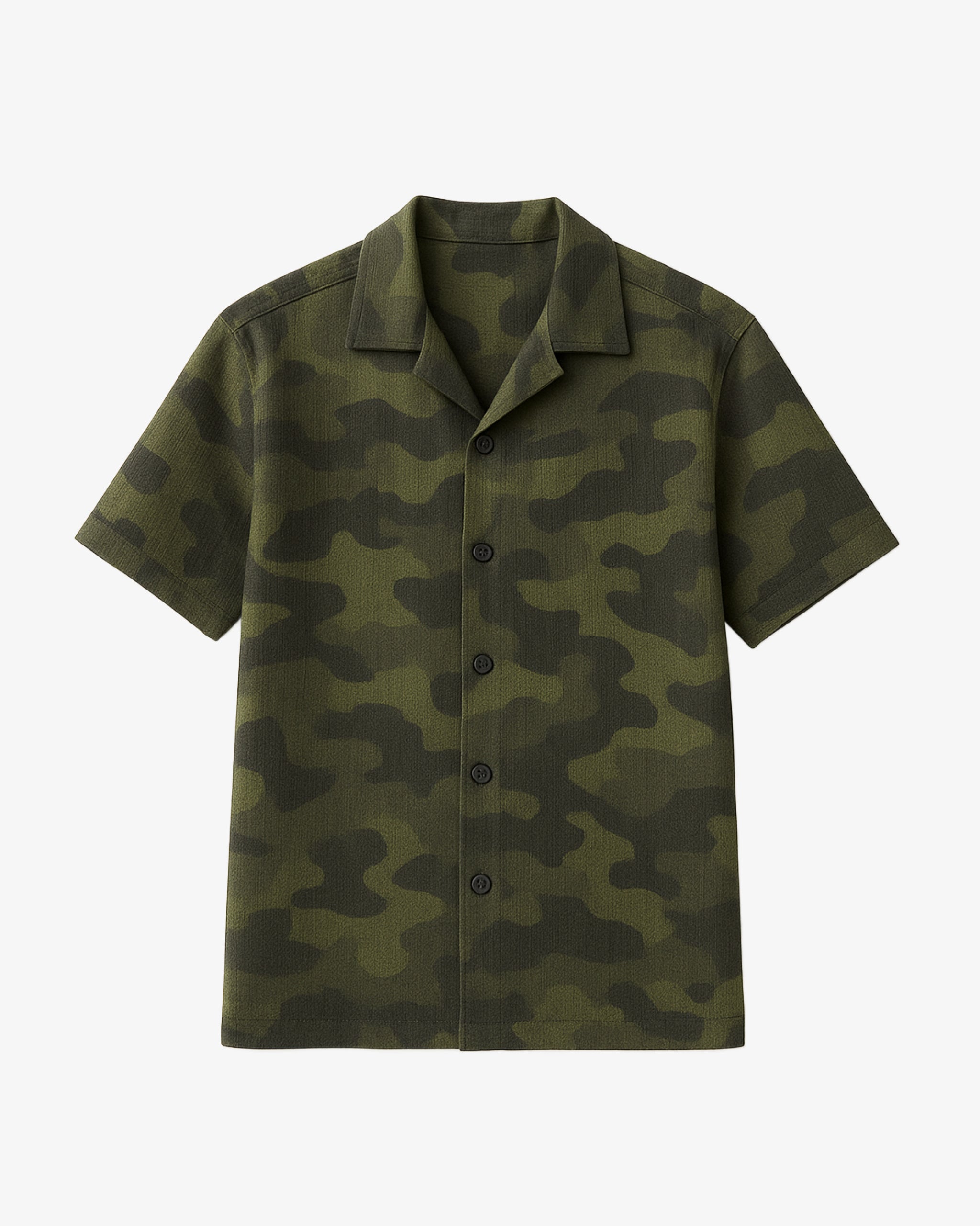 Green Army Cuban Shirt + Trouser Combo Set
