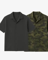 Pair Of 2 Shirt Charcol & Green