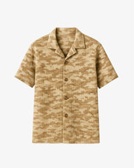 Brown Army Cuban Shirt + Trouser Combo Set