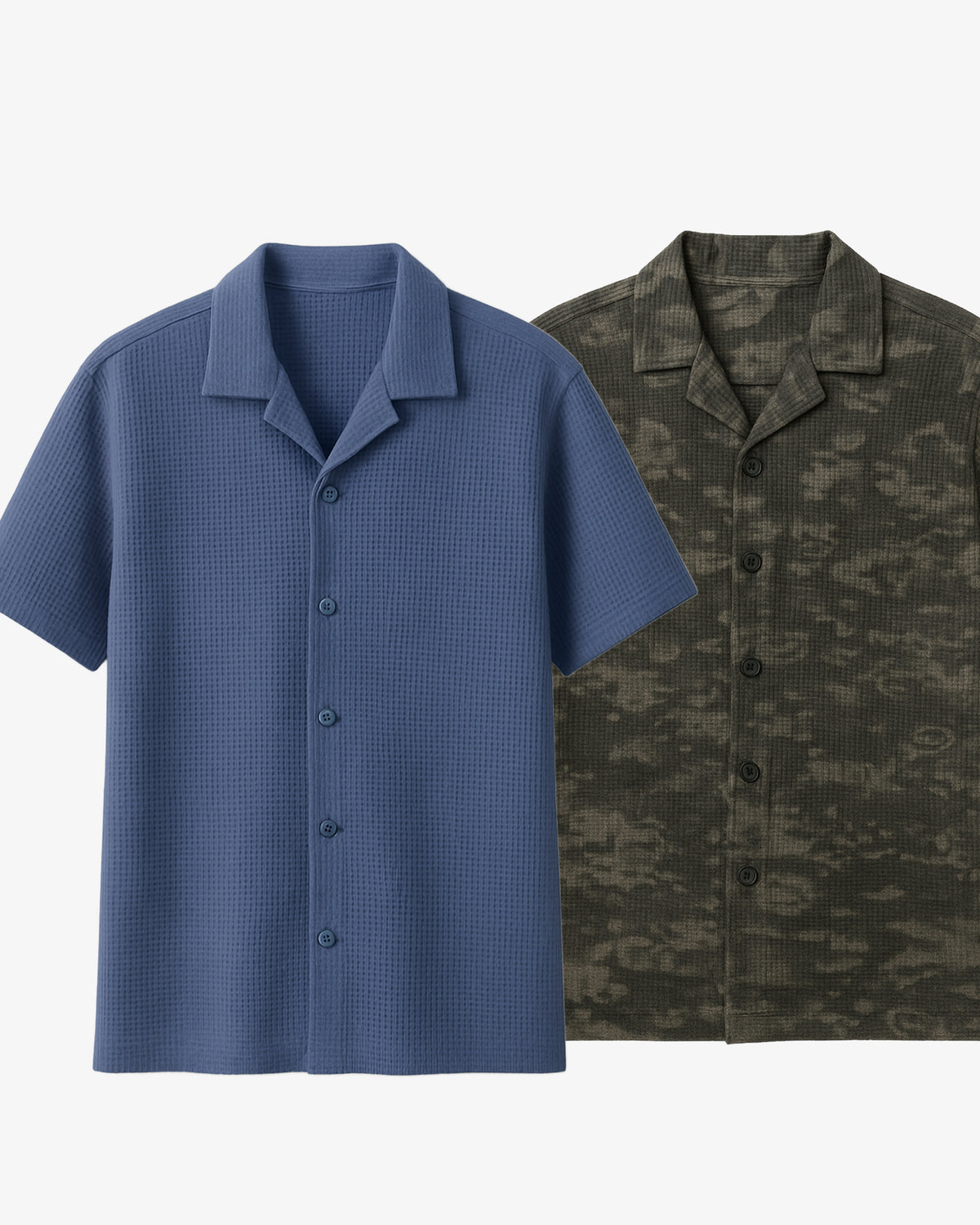 Pair Of 2 Shirt Pale Blue & Black