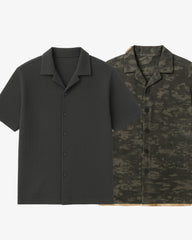 Pair Of 2 Shirt Charcol & Black