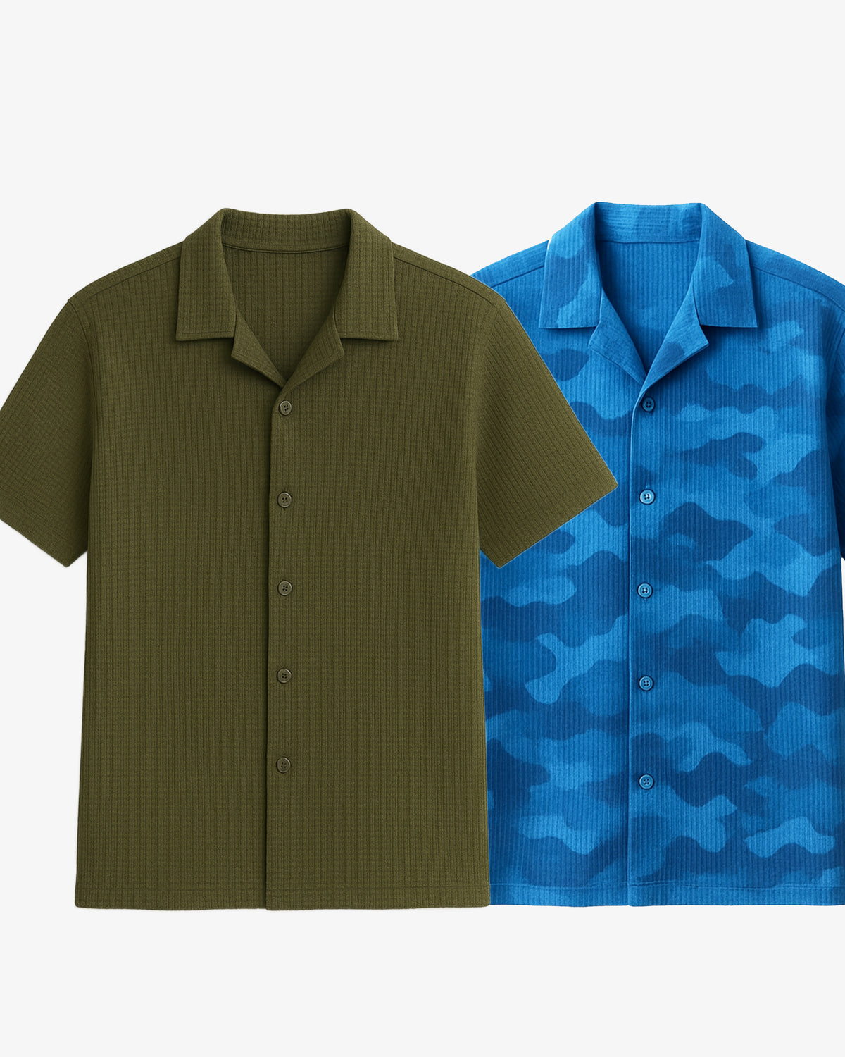 Pair Of 2 Shirt Green & Blue