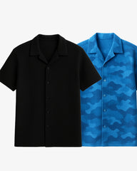Pair Of 2 Shirt Black & Blue