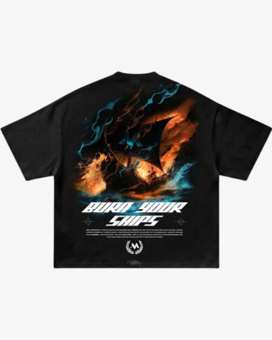 Burn Your Ship Oversized Boxy-Fit T-shirt