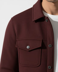 Maroon Suede Jacket + Trouser Set