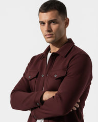 Maroon Suede Jacket + Trouser Set