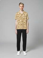 Brown Army Cuban Shirt + Trouser Combo Set