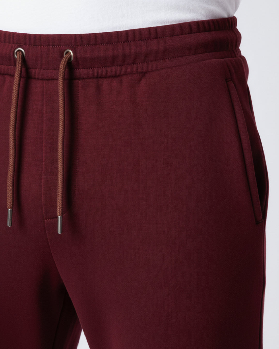 Maroon Zipper Jacket + Trouser Set