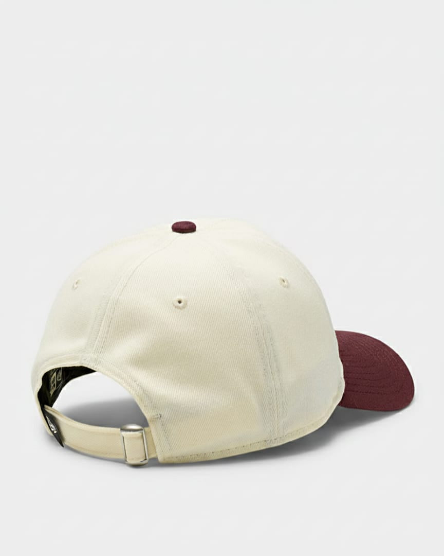 NY Maroon/White Suede Cap