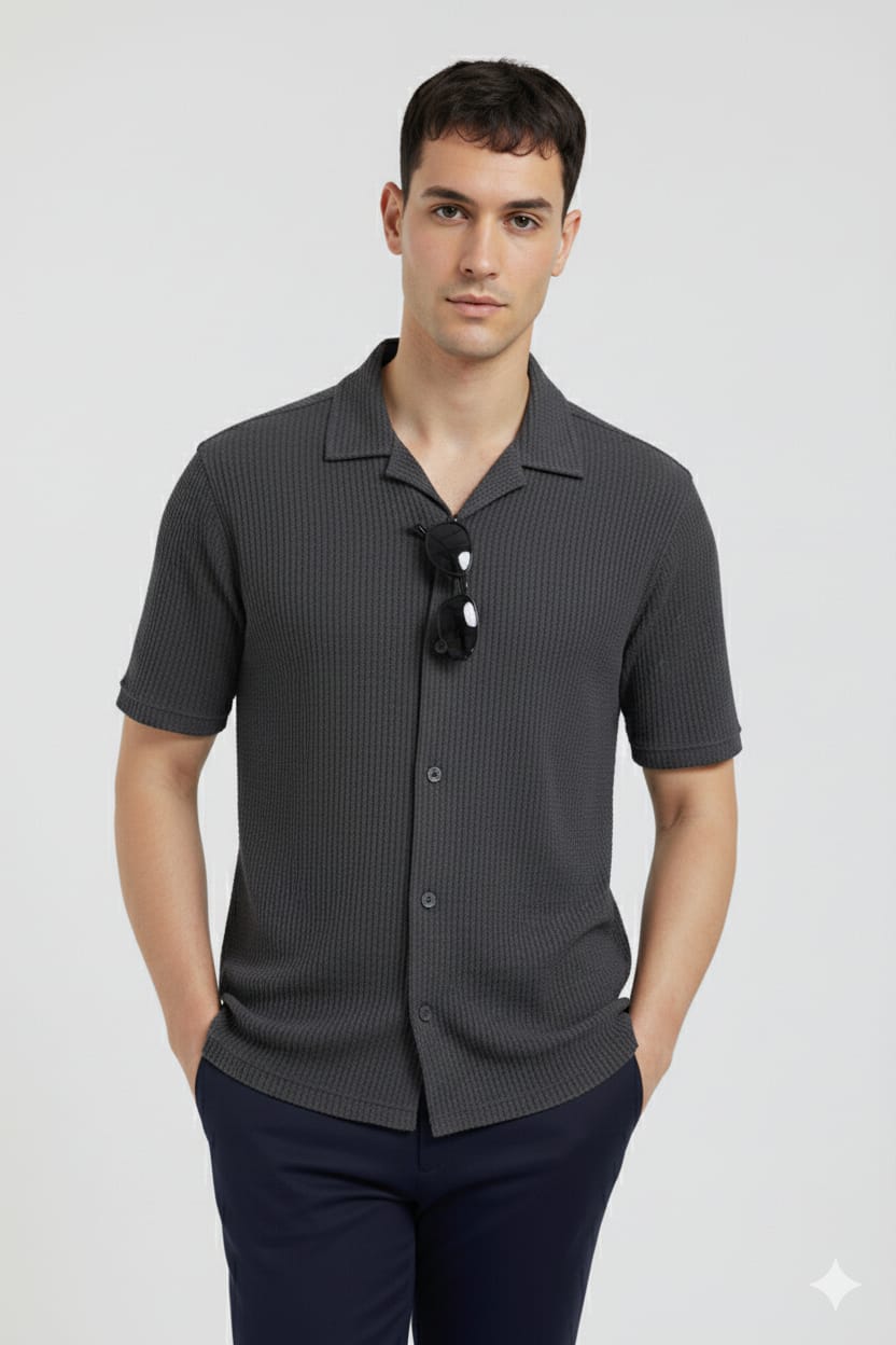Charcol Cuban Shirt