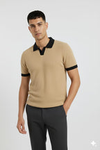 beige Johny Collar Outfit