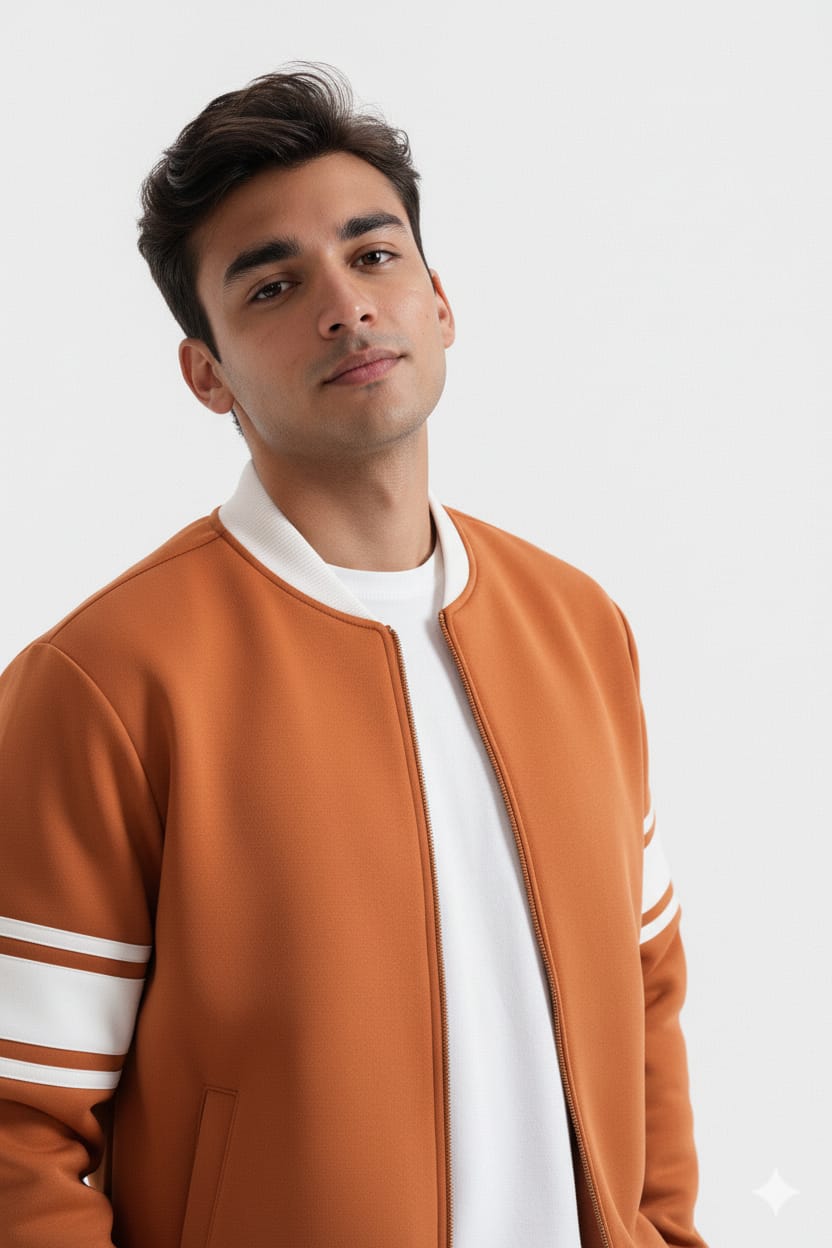 Camel Brown Zipper jacket