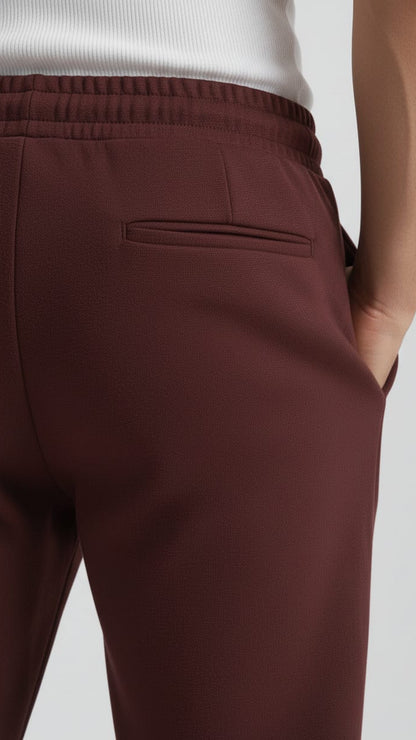 Maroon Straight Trouser Pant