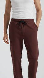 Maroon Straight Trouser Pant