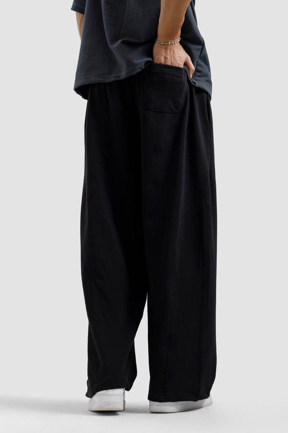 Black Straight Baggy Trouser