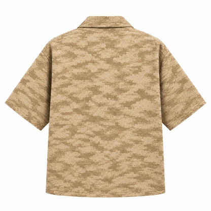 Brown Camouflage Marlboro Cuban Shirt