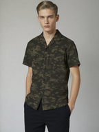 Black Army Cuban Shirt + Trouser Combo Set