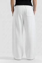White Straight Baggy Trouser