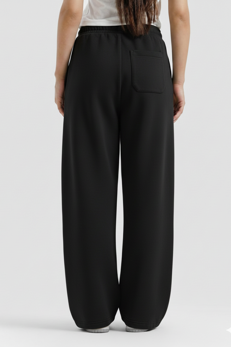 Black Straight Baggy Trouser