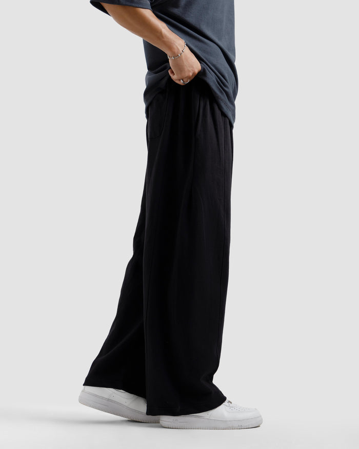 Black Straight Baggy Trouser