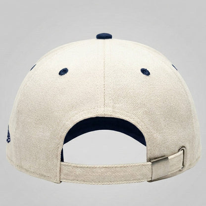 NY Blue/Khaki-White Suede Cap