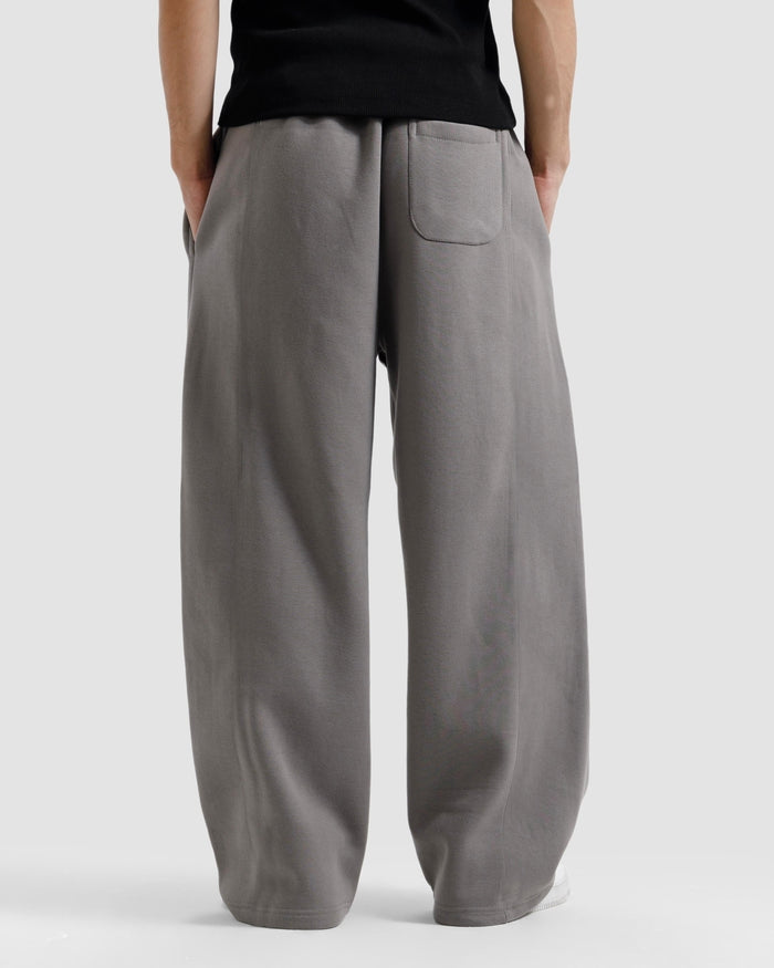 Charcoal Grey Straight Baggy Trouser
