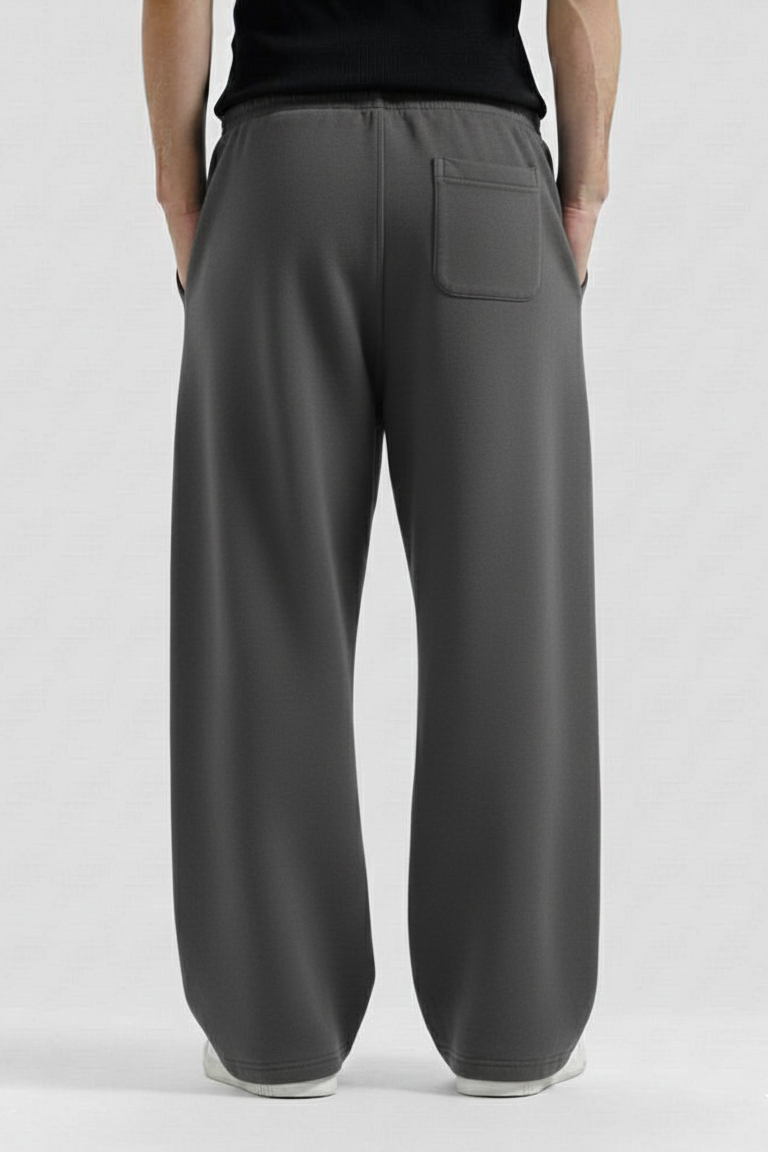 Charcol Grey Straight Baggy Trouser