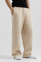 Beige Straight Baggy Trouser