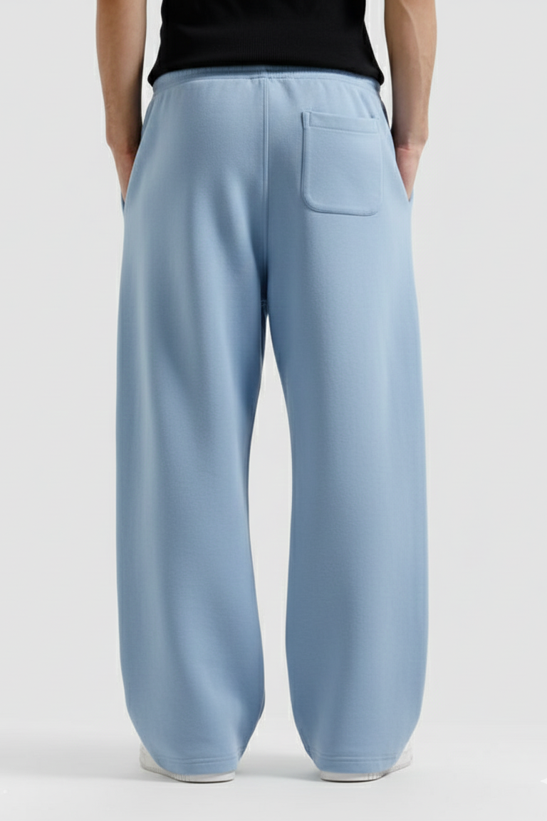 Ice Blue Straight Baggy Trouser