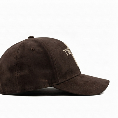 Don't Quit Brown Suede Cap