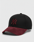 NY Maroon/Black Suede Cap