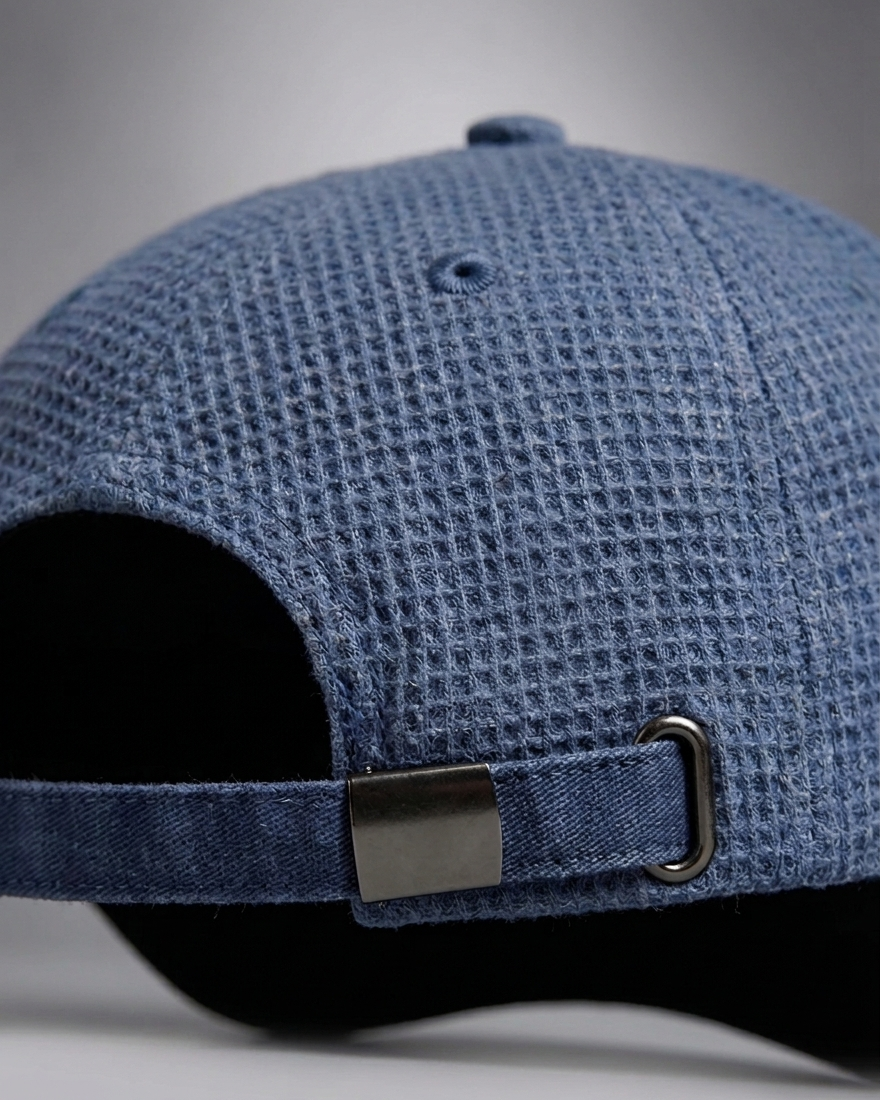 Vintage Pale Blue/Black Suede Cap
