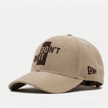 Don't Quit Beige Suede Cap