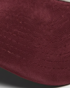 NY Maroon/Black Suede Cap