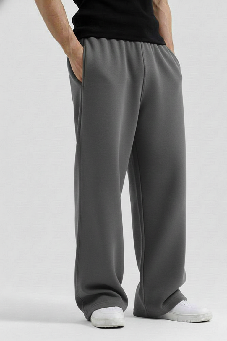 Charcol Grey Straight Baggy Trouser
