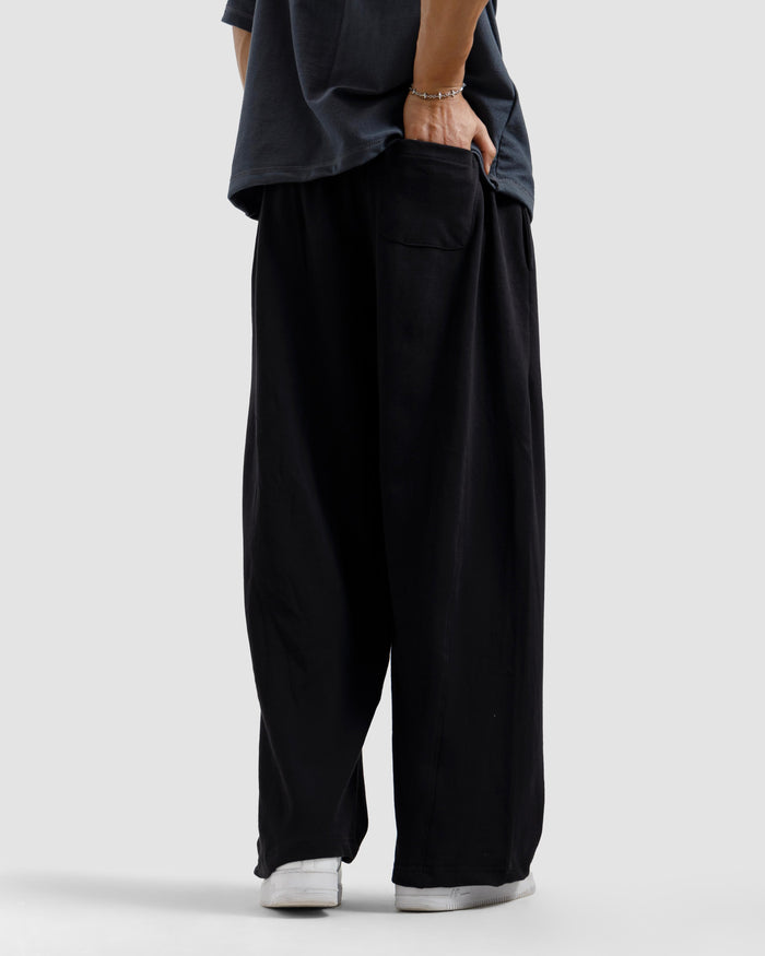Black Straight Baggy Trouser