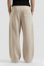 Beige Straight Baggy Trouser